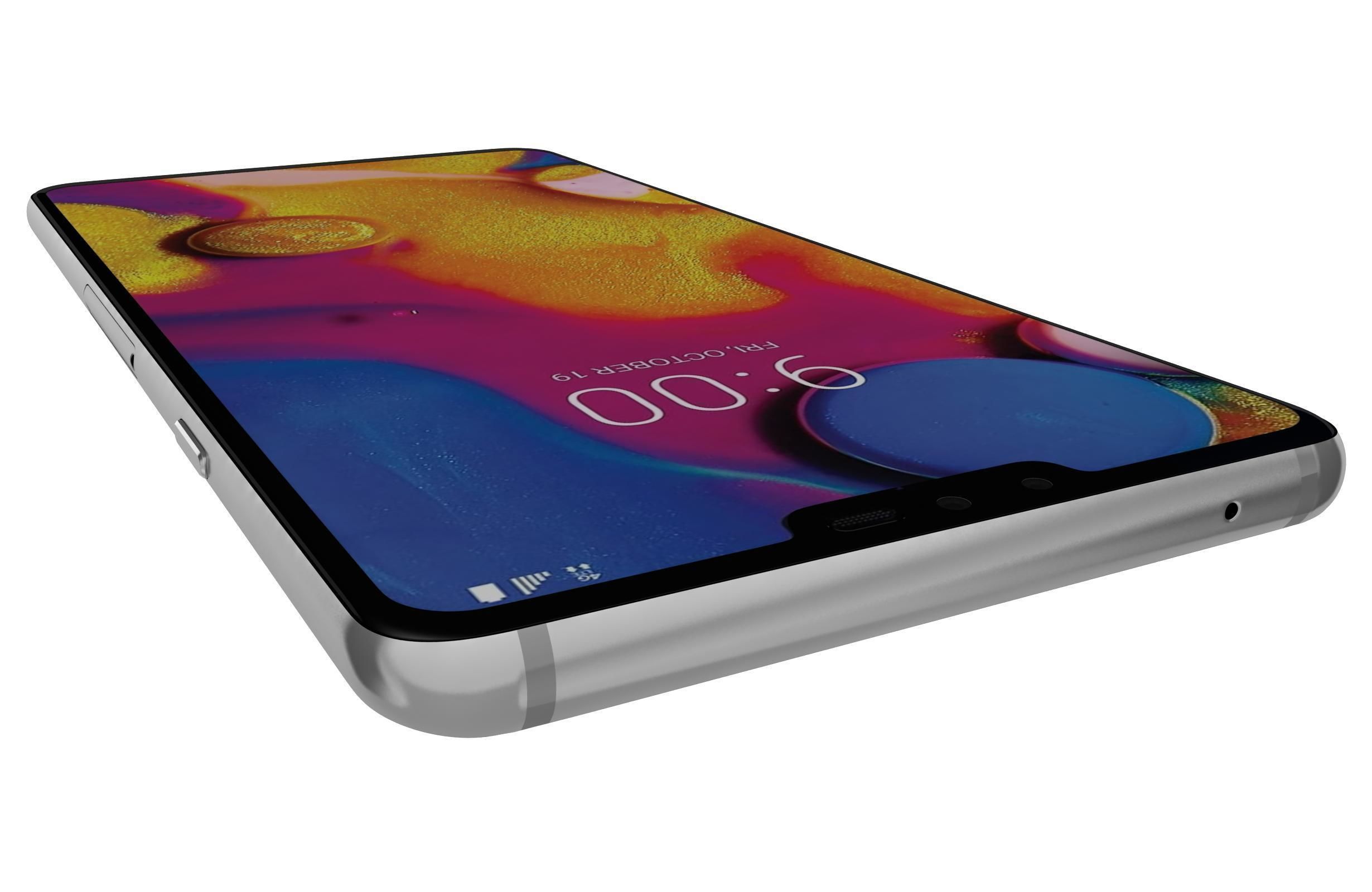 LG V40 ThinQ Platinum gray 3D model_8