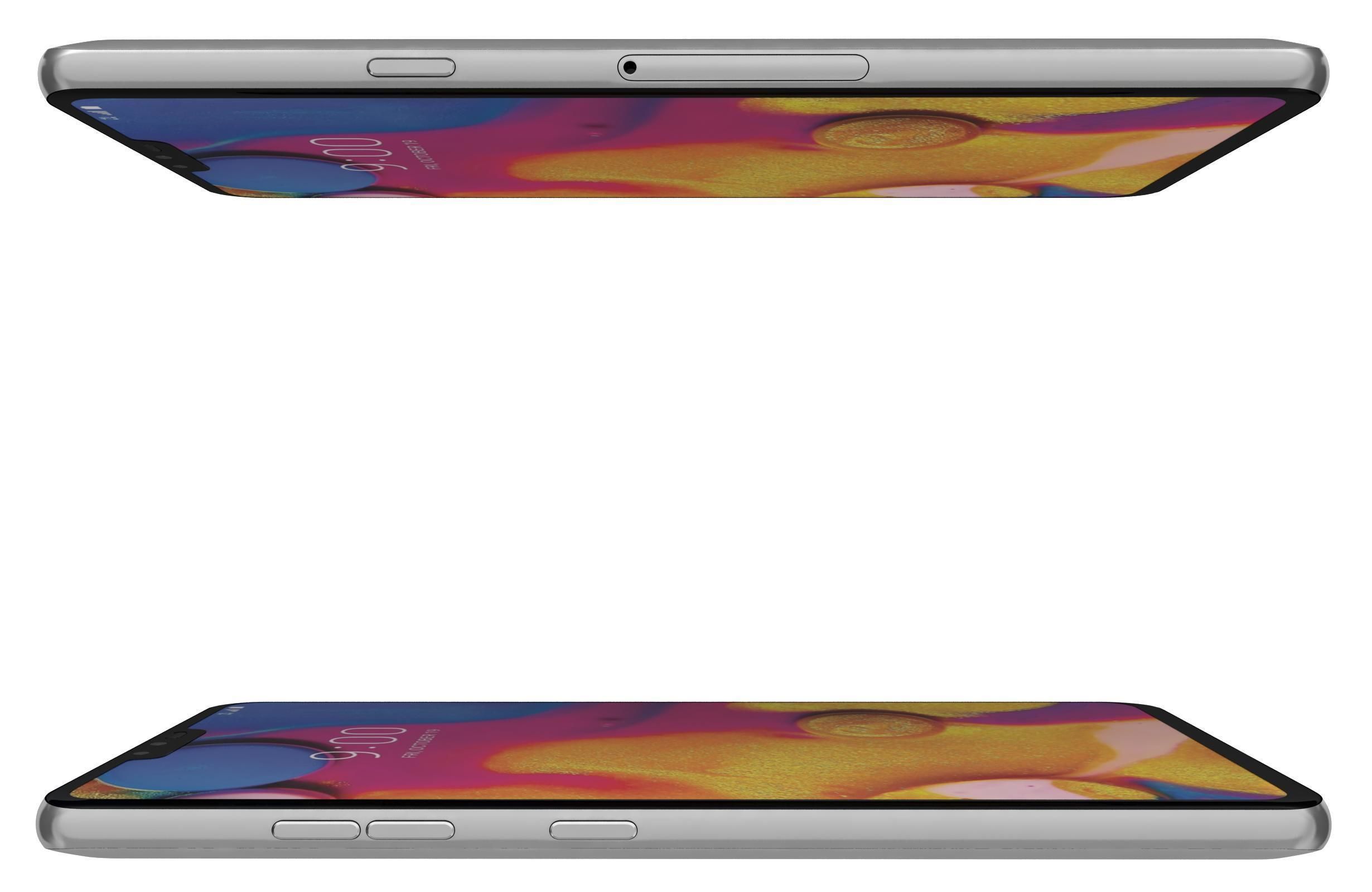 LG V40 ThinQ Platinum gray 3D model_2