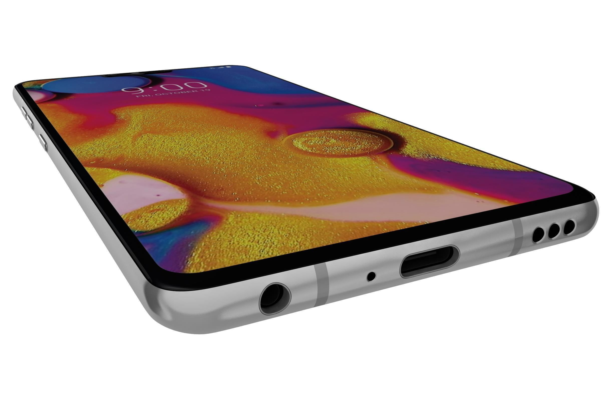 LG V40 ThinQ Platinum gray 3D model_9