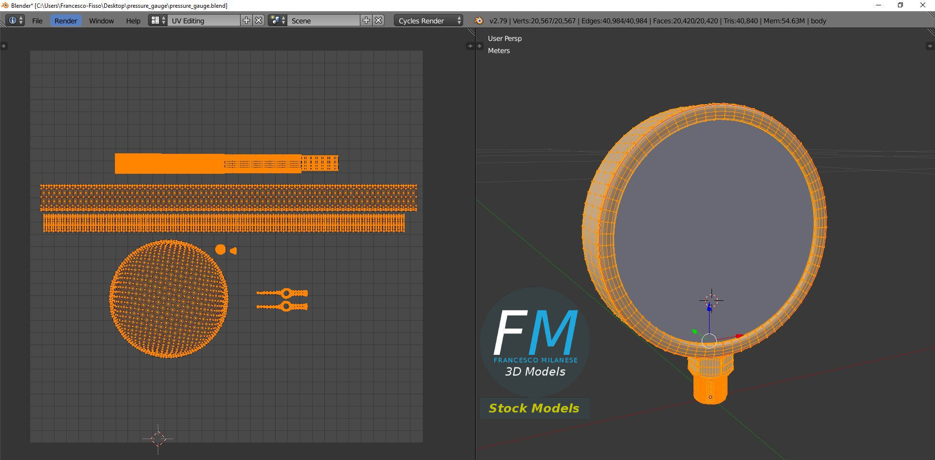 Pressure gauge 3D model_10