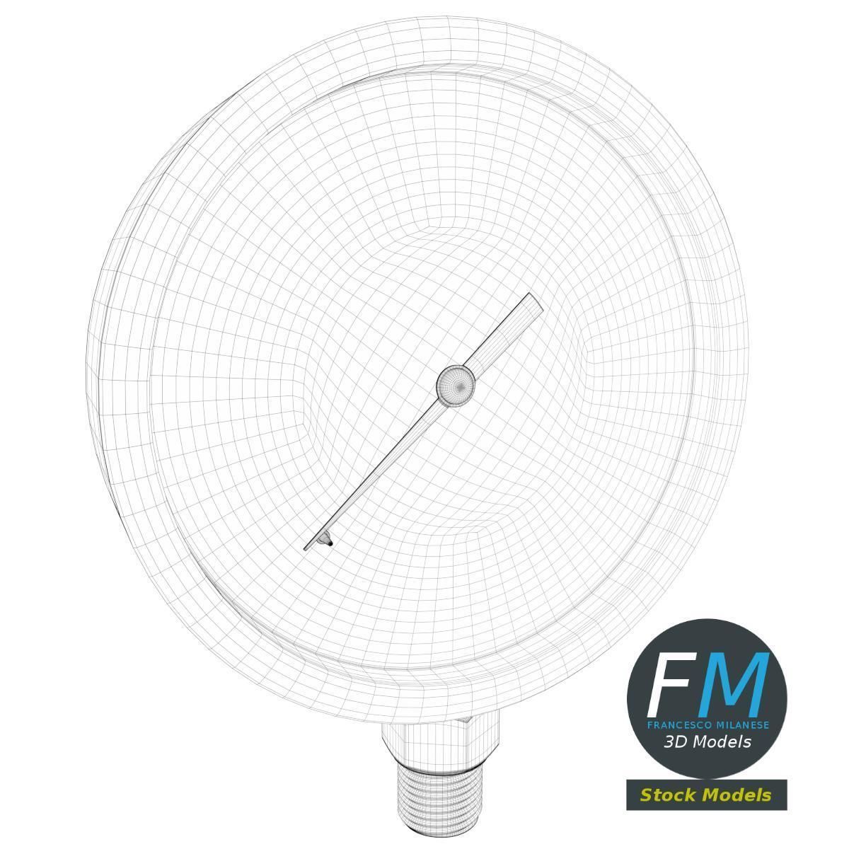Pressure gauge 3D model_8