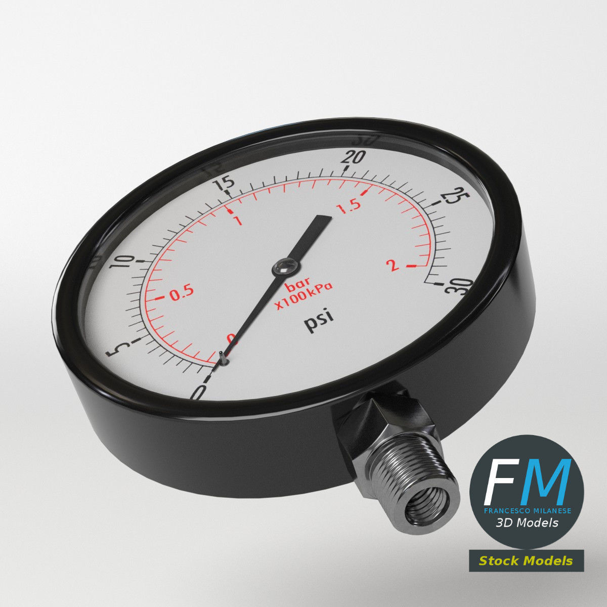 Pressure gauge 3D model_5
