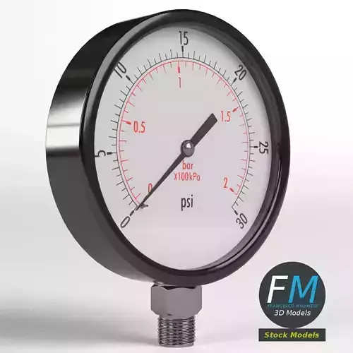 Pressure gauge 3D model