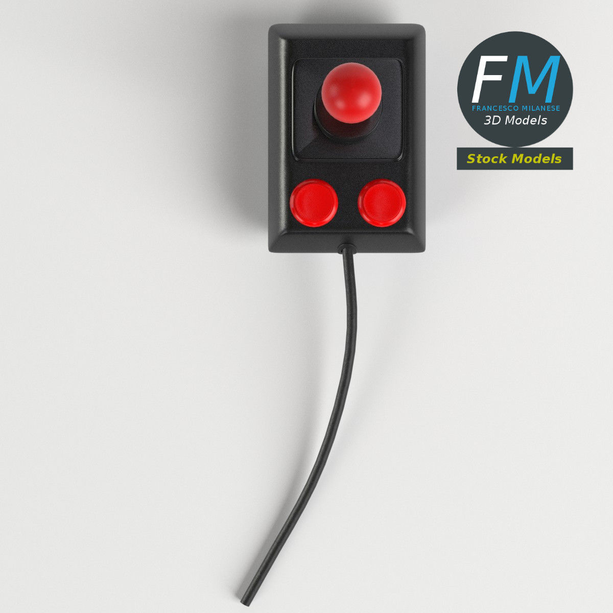 Vintage Joystick 3D model_6