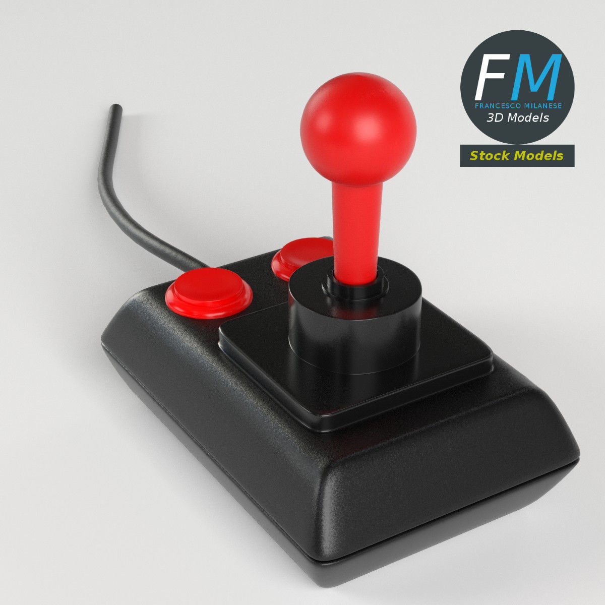 Vintage Joystick 3D model_2