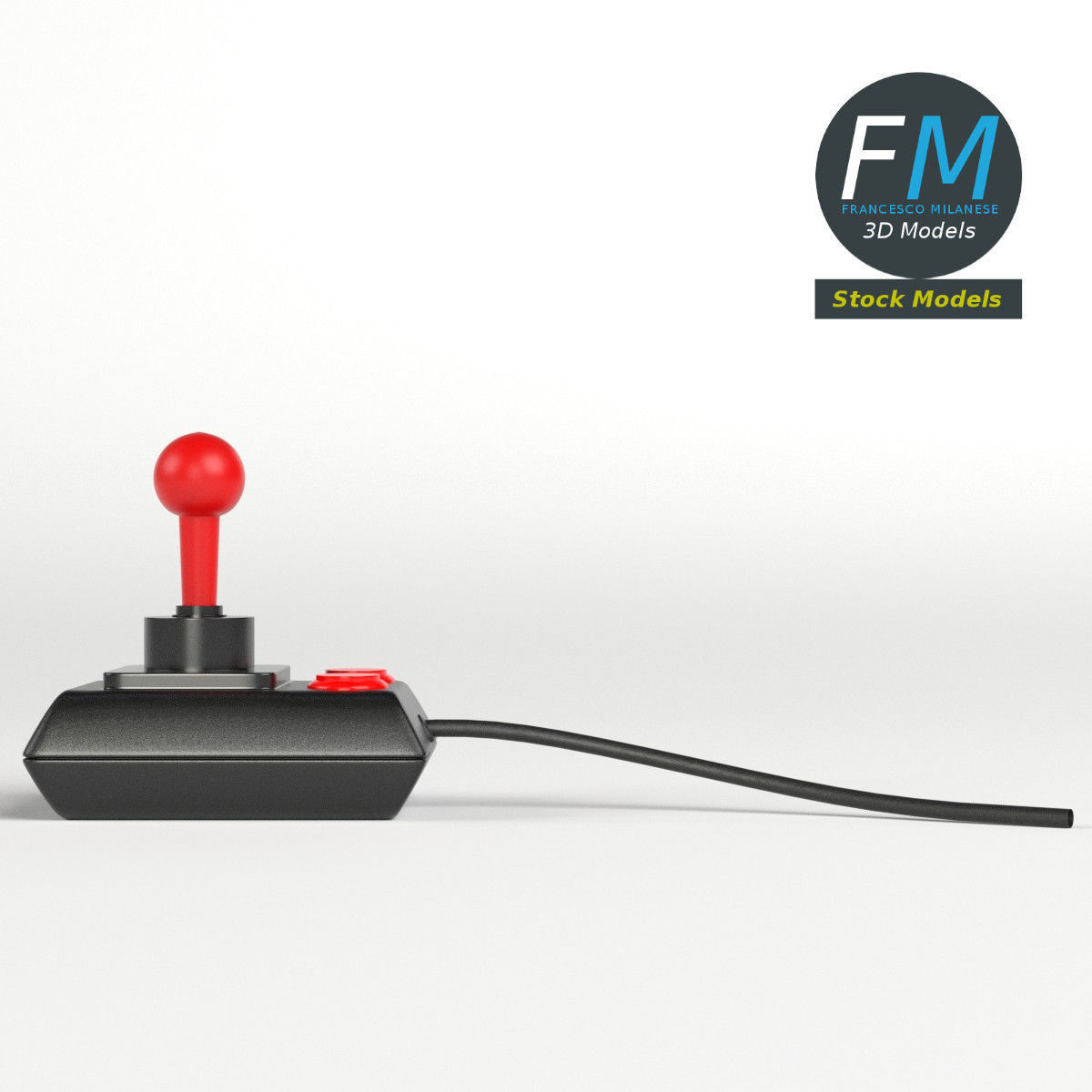 Vintage Joystick 3D model_4