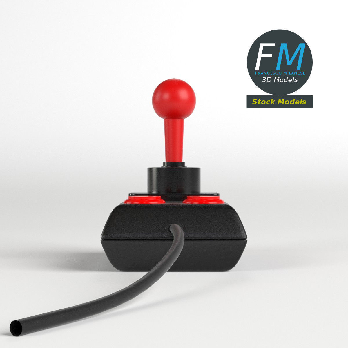 Vintage Joystick 3D model_3