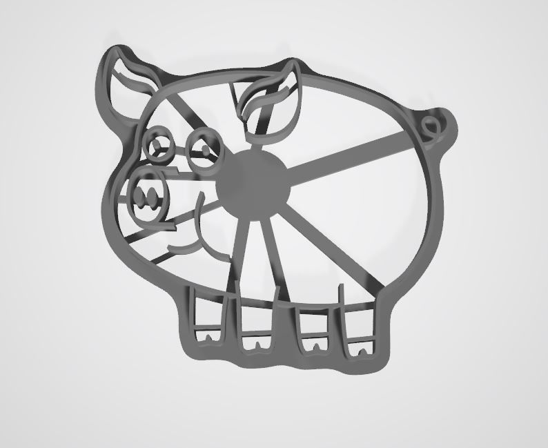 CUTTING FOR COOKIES ON A BLUE TRACTOR 3D print model_14