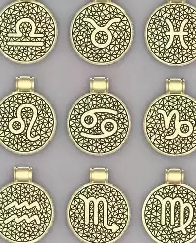 pendant  zodiacs