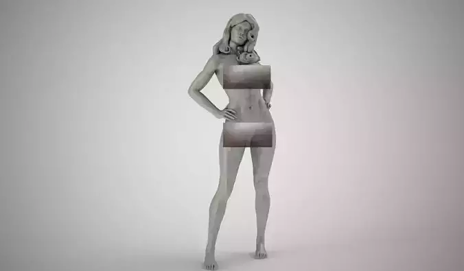 Ringlet woman in bikini