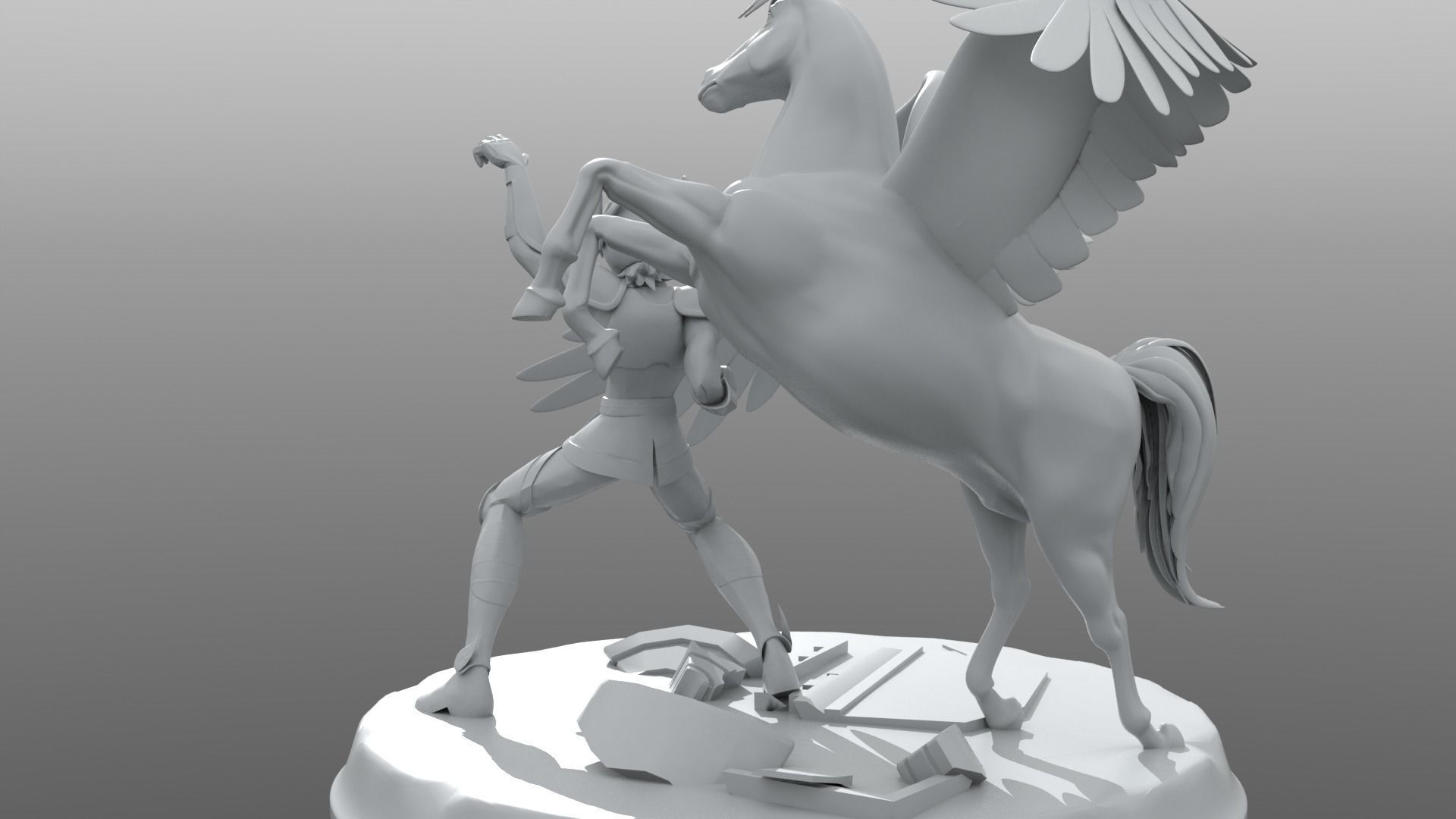 PEGASUS RYU SEIKEN Seiya from Saint Seiya 3D print model_9