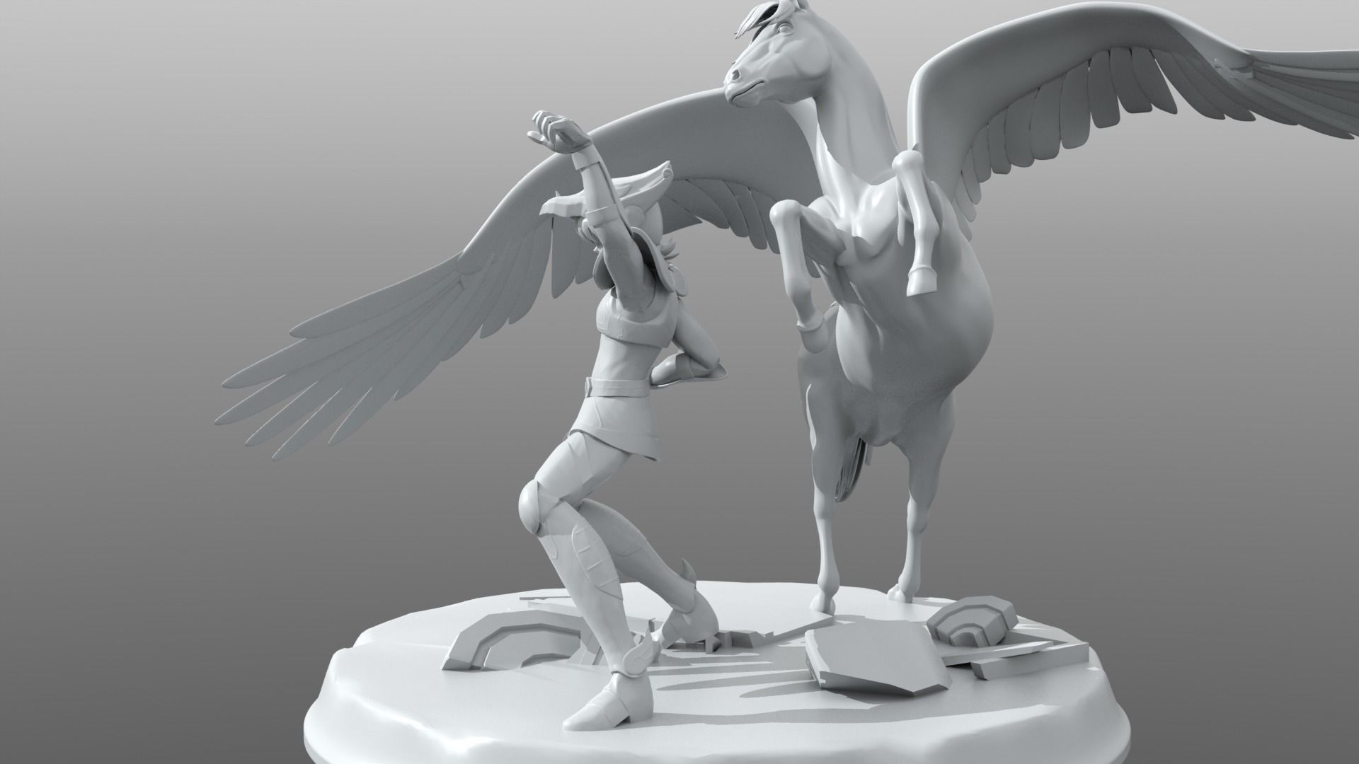 PEGASUS RYU SEIKEN Seiya from Saint Seiya 3D print model_8