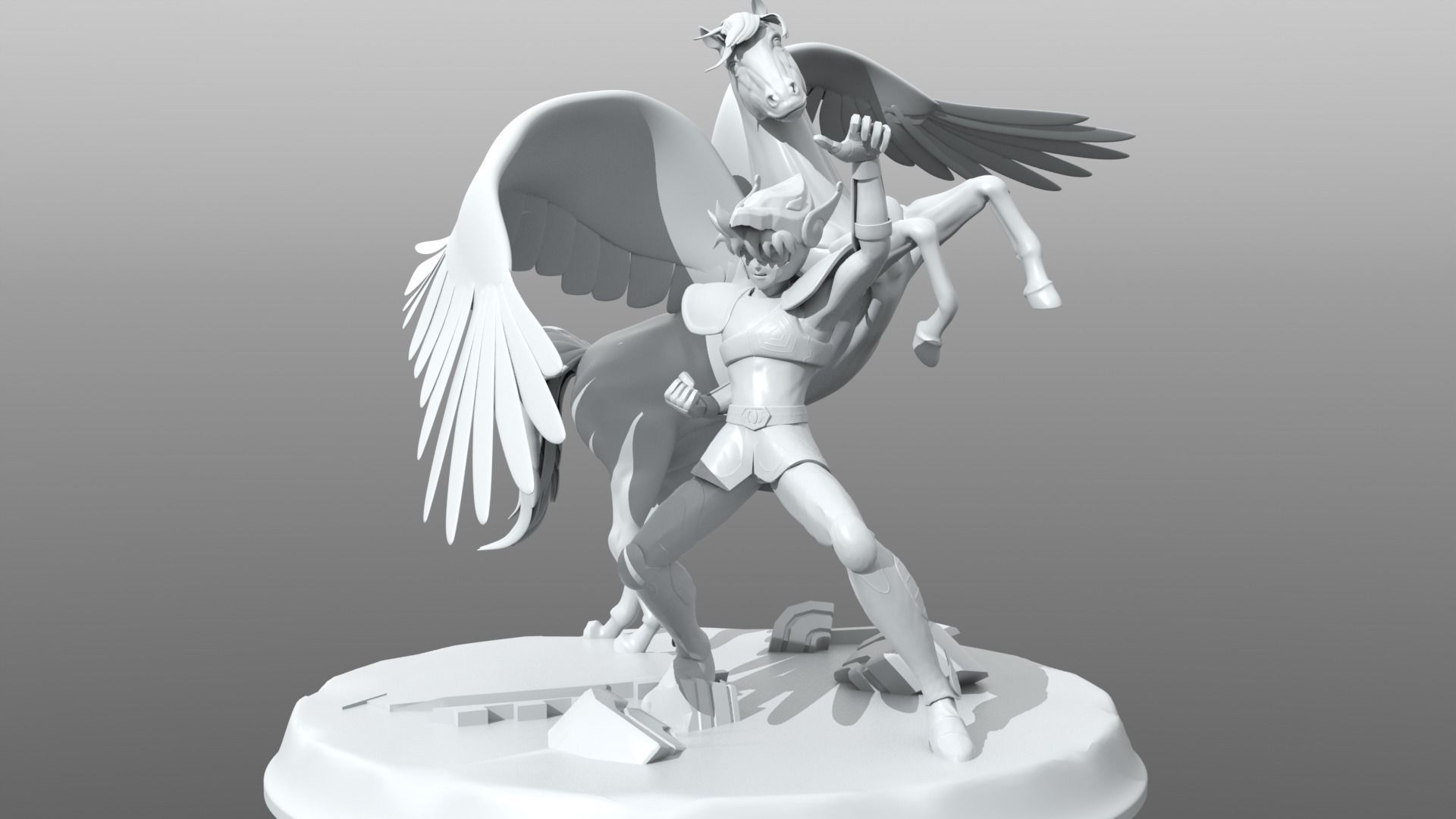 PEGASUS RYU SEIKEN Seiya from Saint Seiya 3D print model_7
