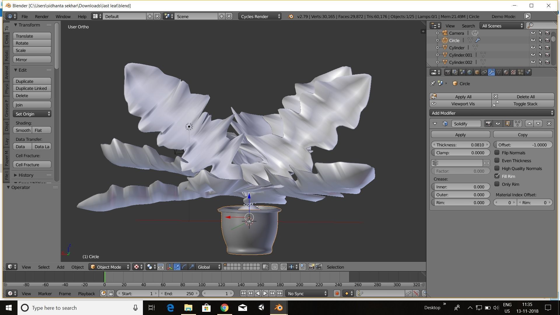 GERBERA small plant 3D model_1