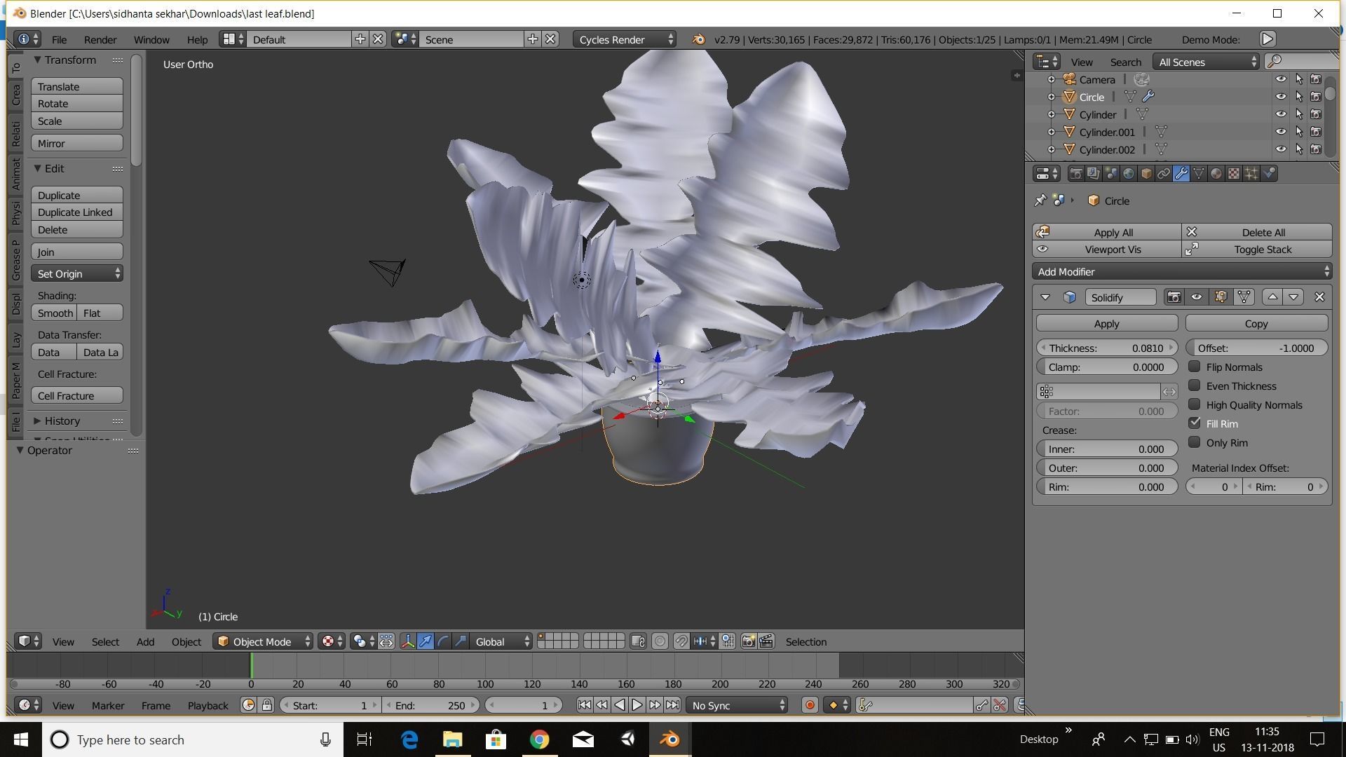 GERBERA small plant 3D model_3