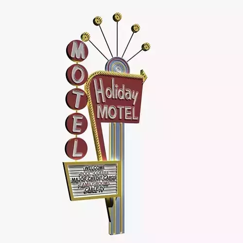 Motel Sign 3D model