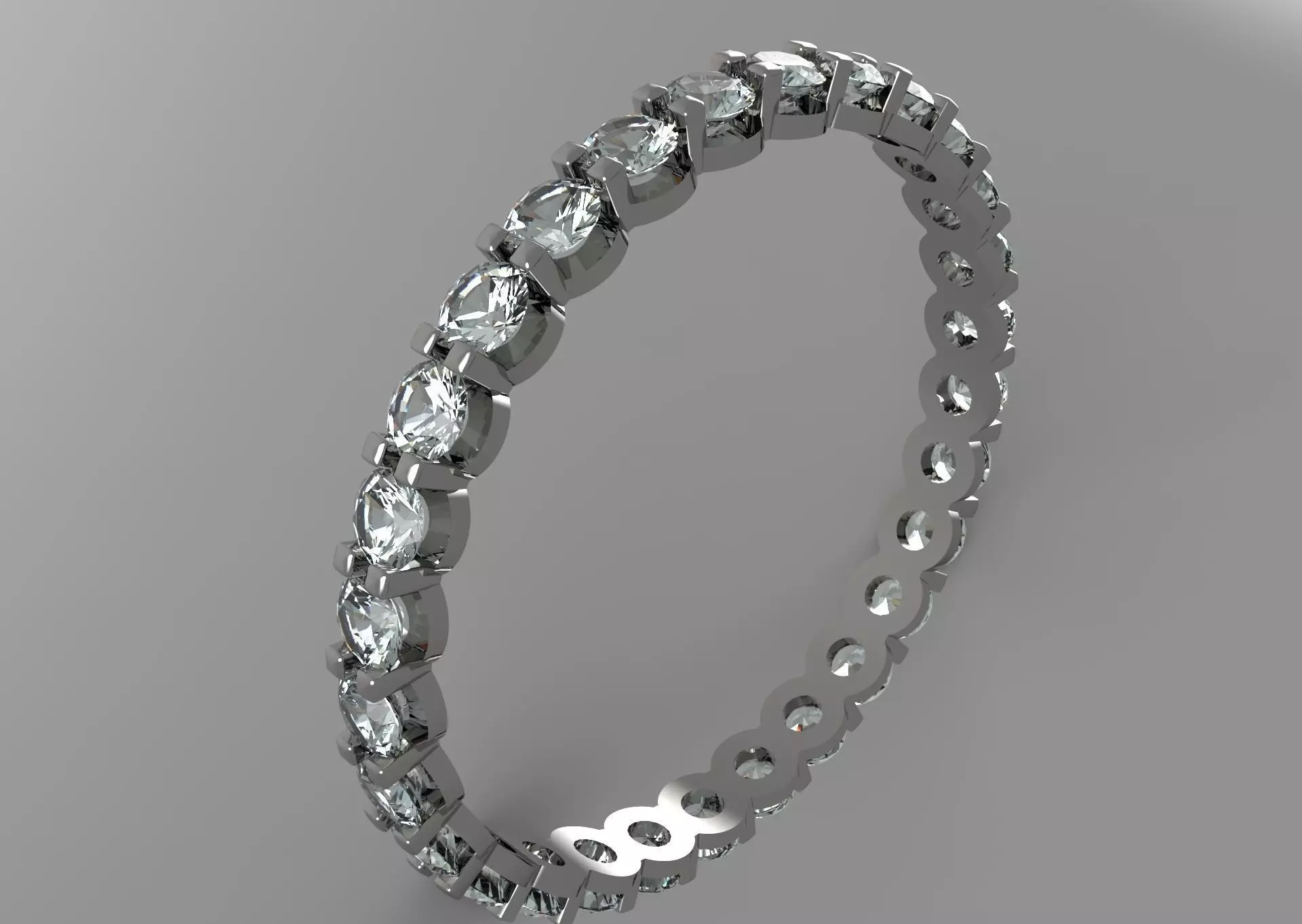 Ring with diamonds 2 Free 3D print model
