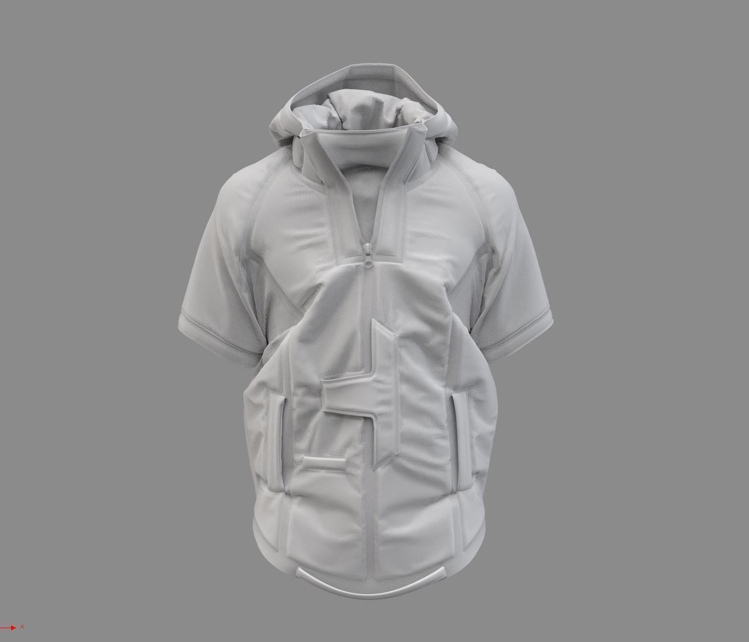 Cyberpunk Jacket - Marvelous Designer  3D model_2