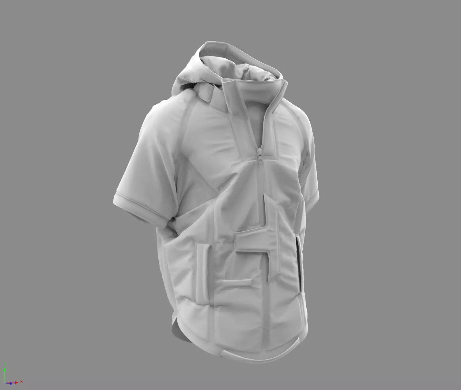 Cyberpunk Jacket - Marvelous Designer  3D model_0