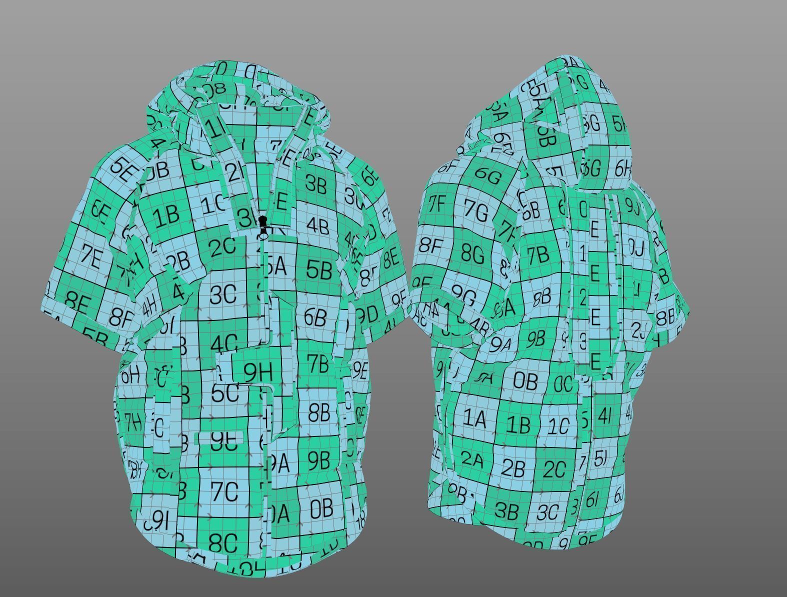 Cyberpunk Jacket - Marvelous Designer  3D model_7