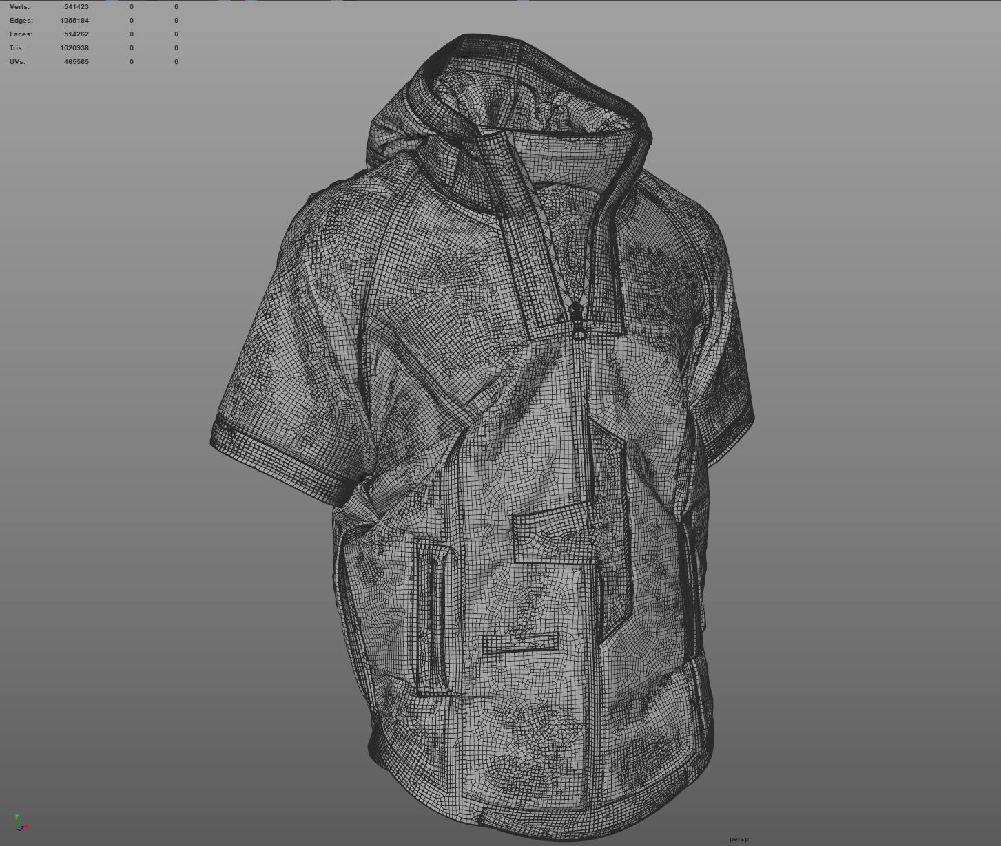 Cyberpunk Jacket - Marvelous Designer  3D model_6