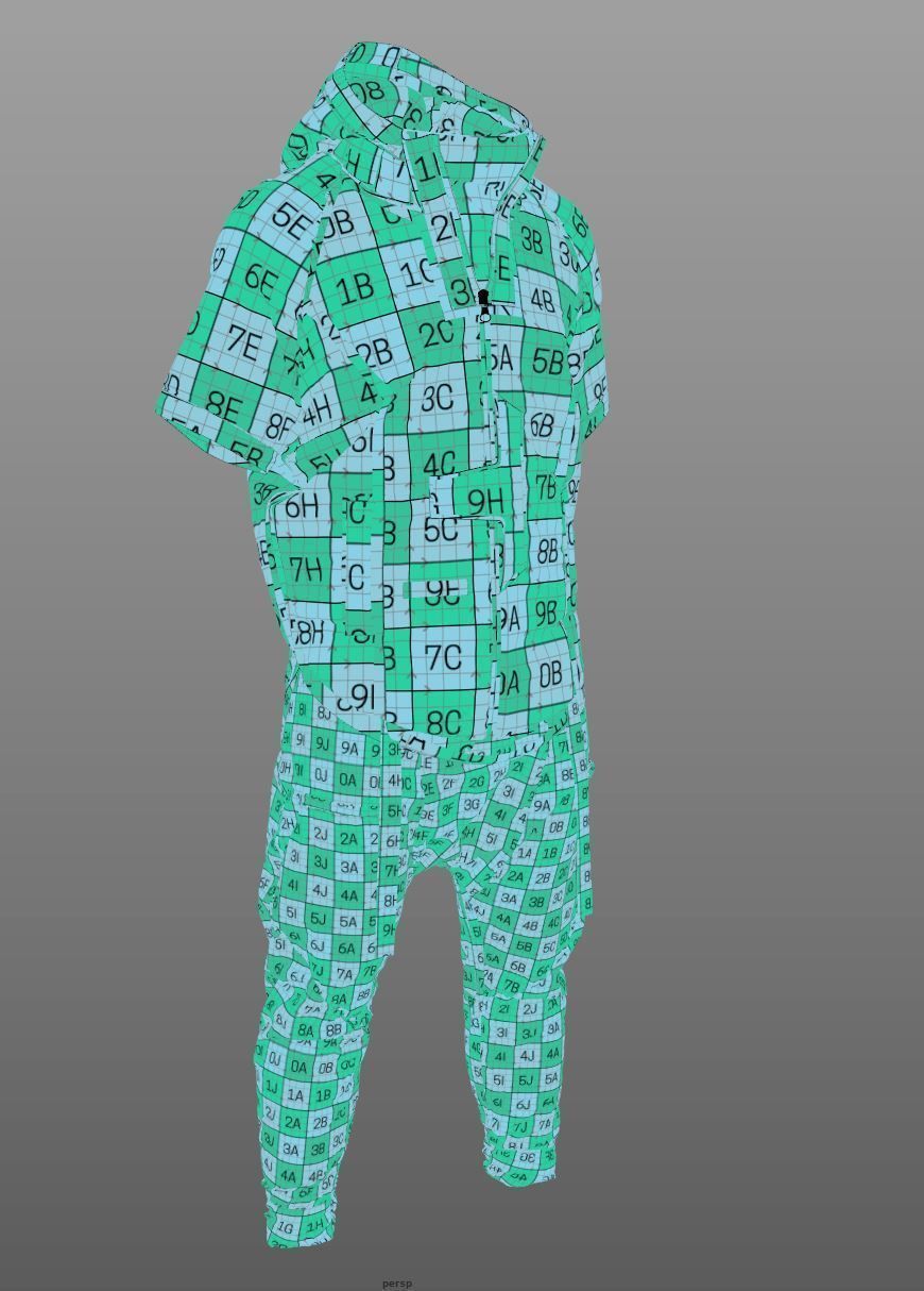 Cyberpunk Costume - Marvelous Designer  3D model_8