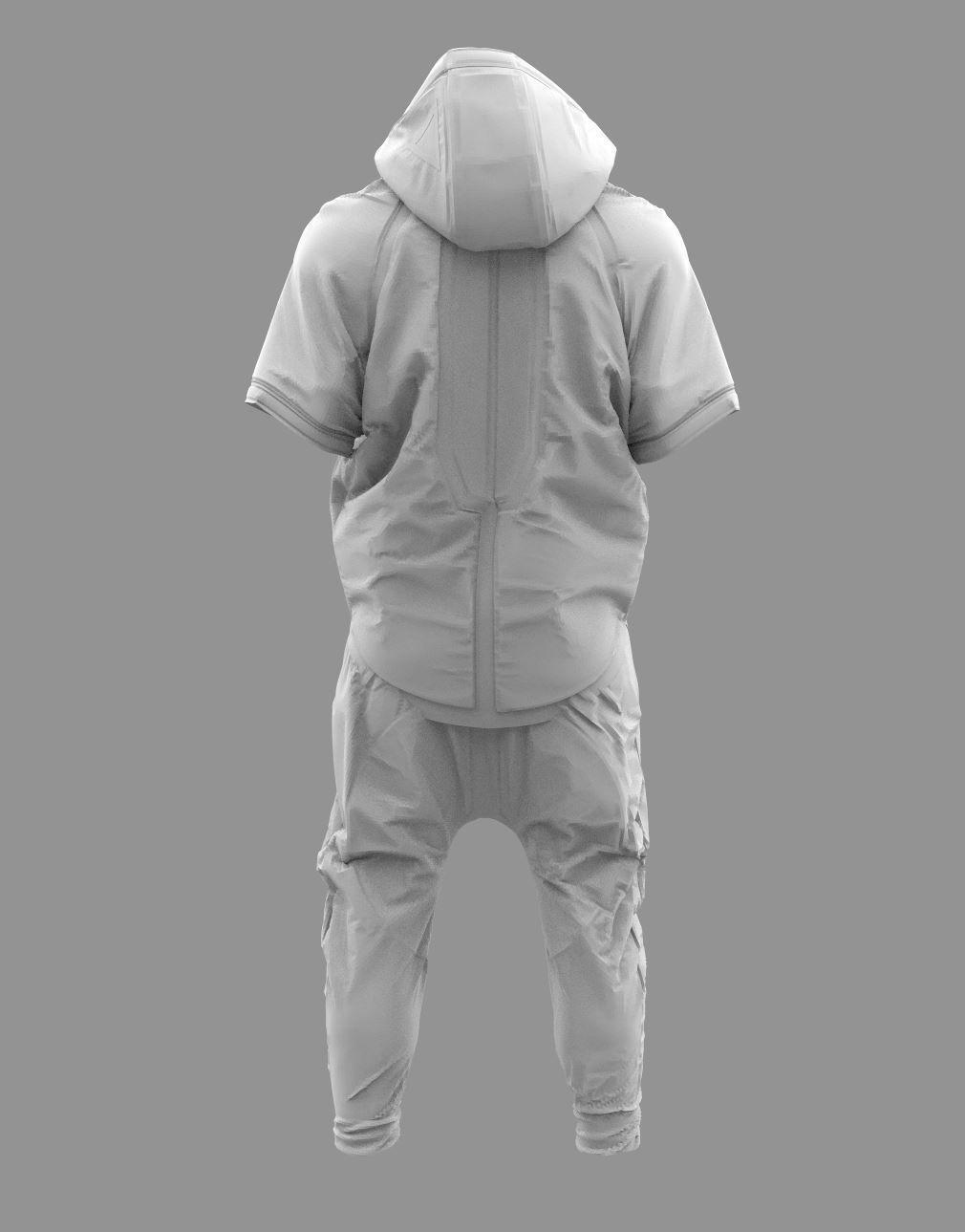 Cyberpunk Costume - Marvelous Designer  3D model_3