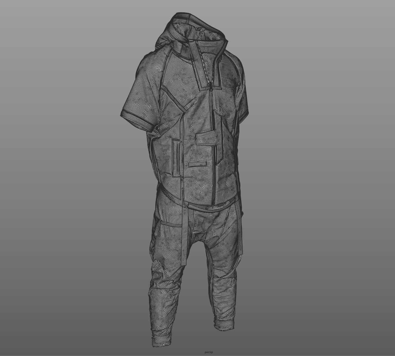 Cyberpunk Costume - Marvelous Designer  3D model_6