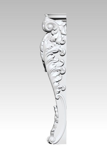 Patterns Carving Panel Leg Element furniture  3D print model_3