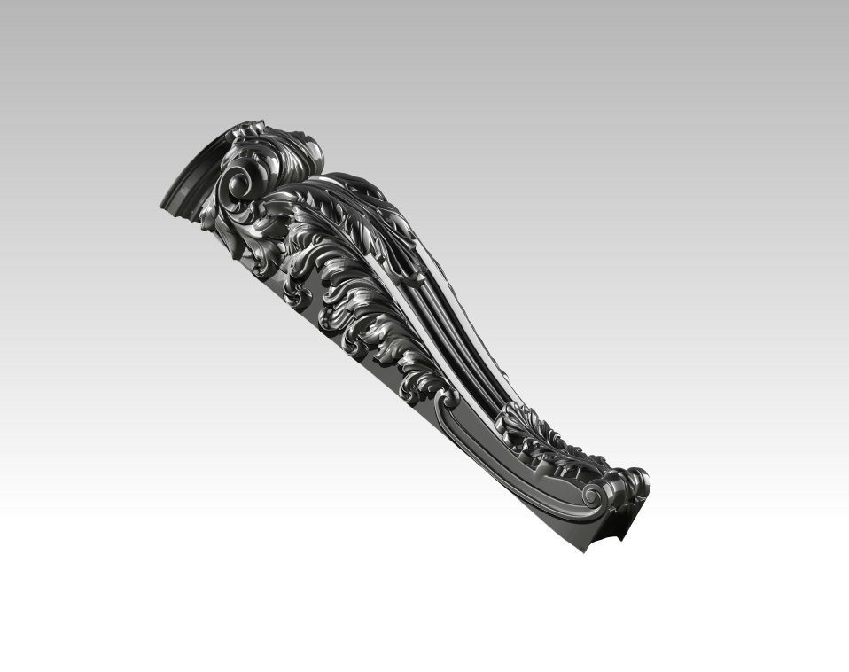 Patterns Carving Panel Leg Element furniture  3D print model_4