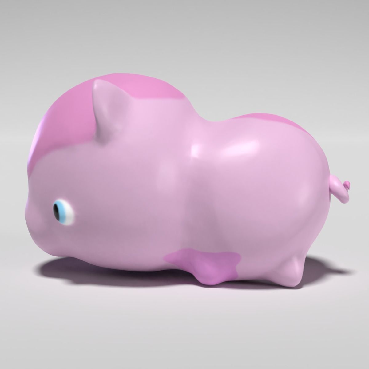 Cute Pig 3D model_1