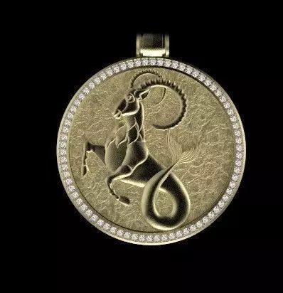 Capricorn pendant 3D print model_0