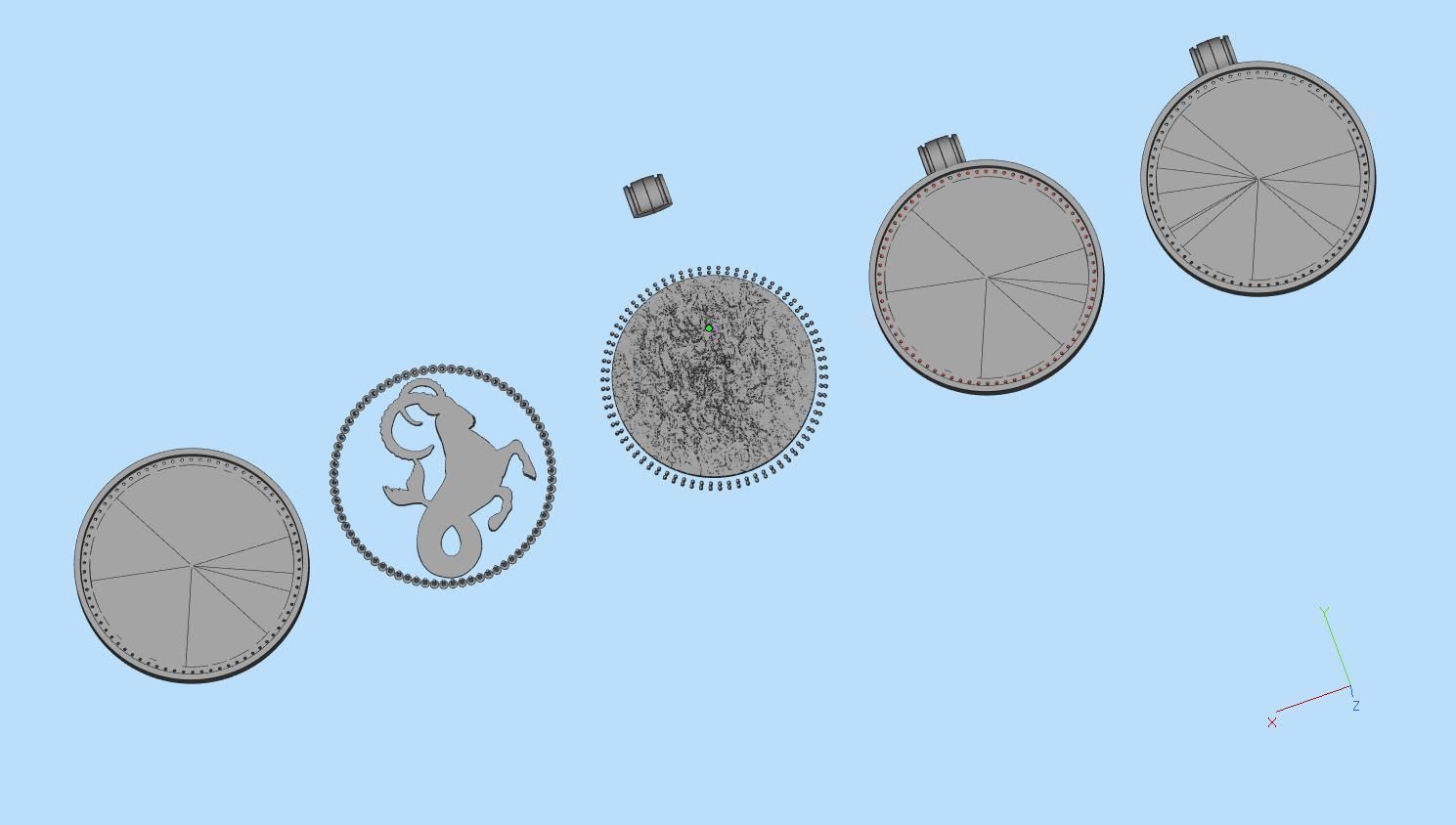 Capricorn pendant 3D print model_21