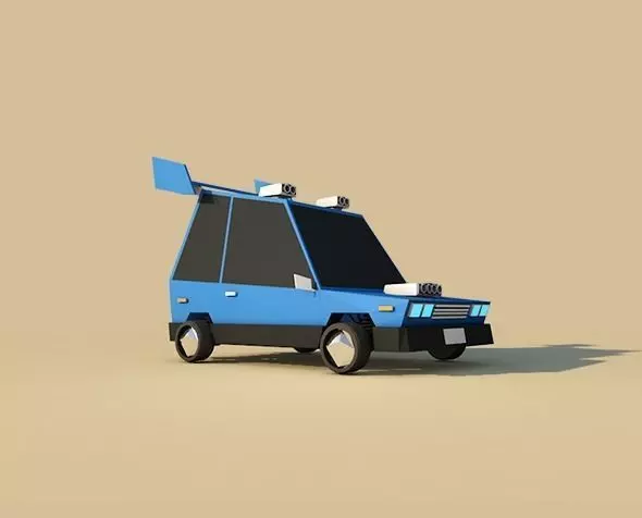 Cartoon Low Poly Sport Car 3D model