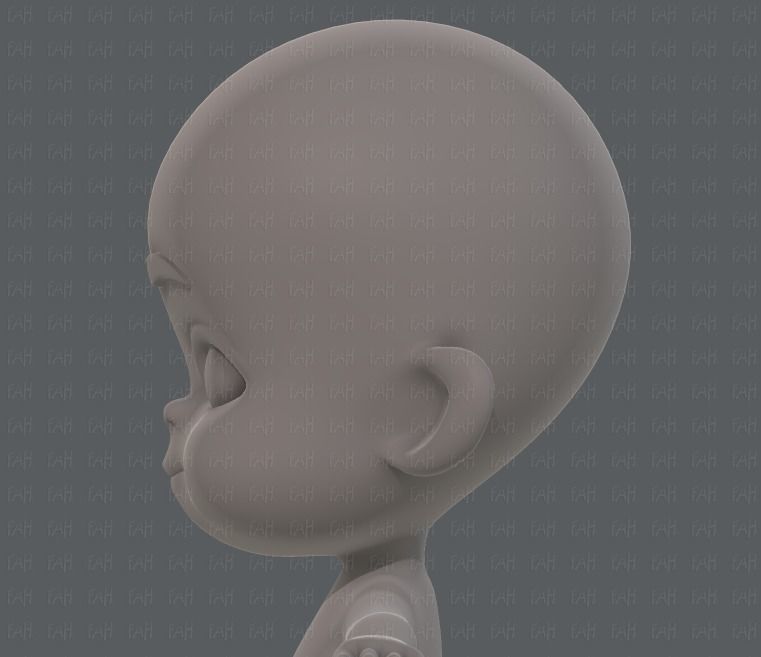 Baby V01 Low-poly 3D model_23