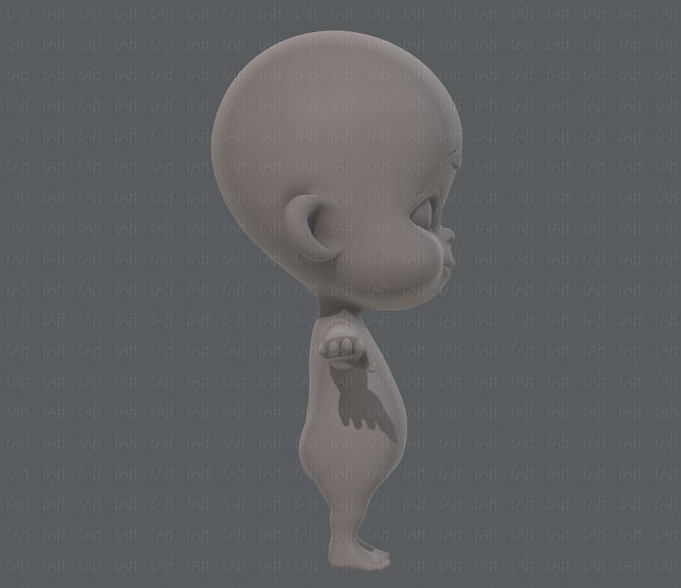 Baby V01 Low-poly 3D model_3