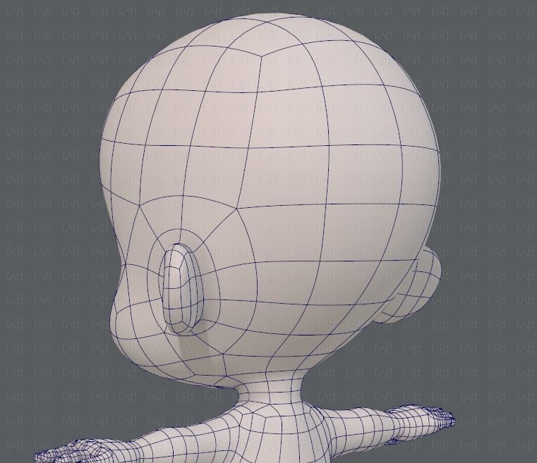 Baby V01 Low-poly 3D model_30