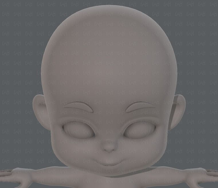 Baby V01 Low-poly 3D model_41