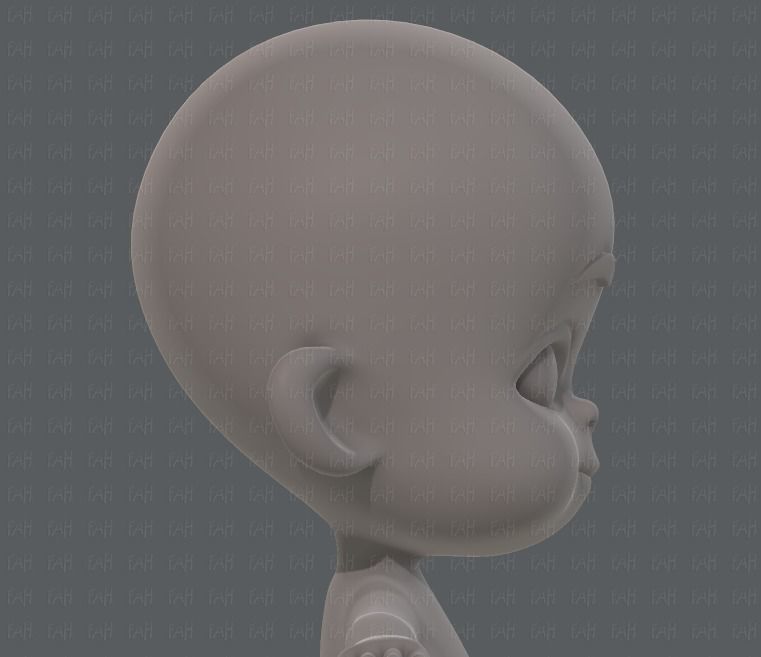 Baby V01 Low-poly 3D model_19