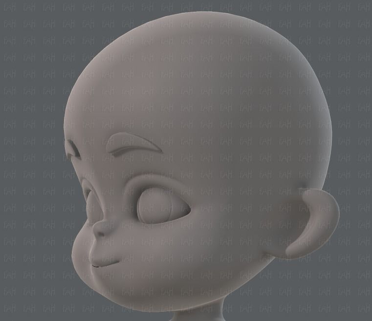 Baby V01 Low-poly 3D model_37