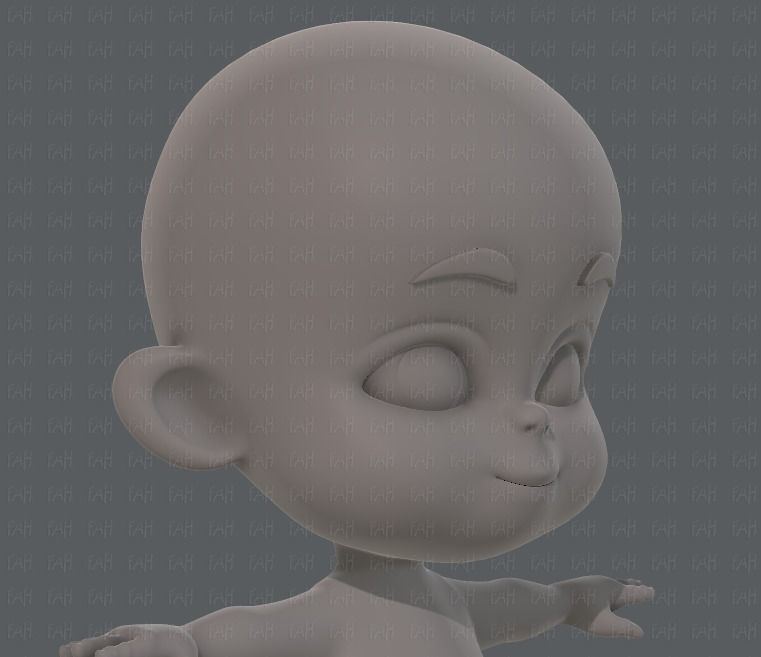 Baby V01 Low-poly 3D model_18