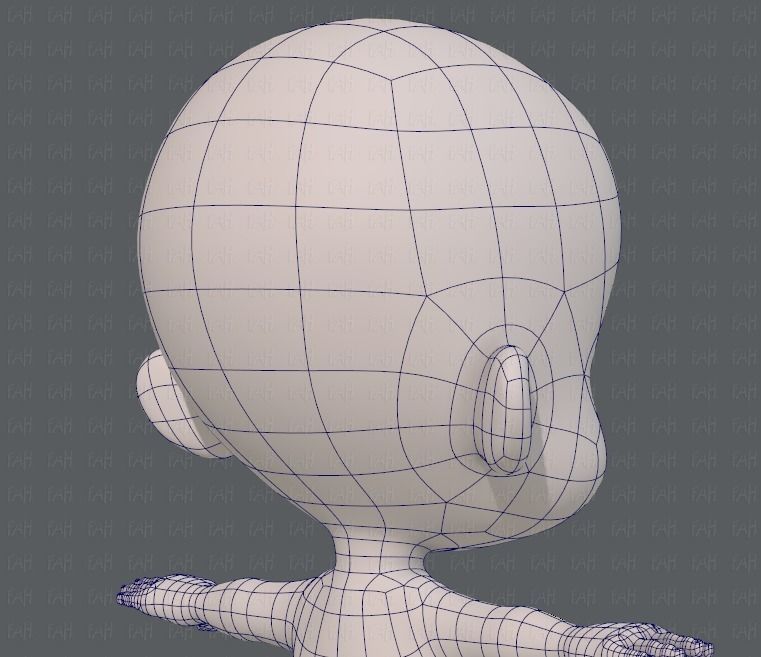 Baby V01 Low-poly 3D model_28