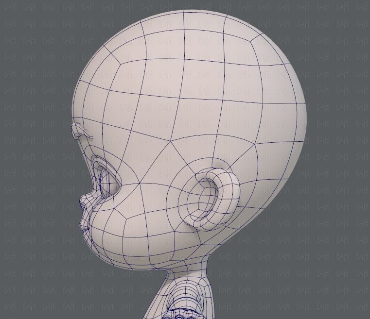 Baby V01 Low-poly 3D model_31