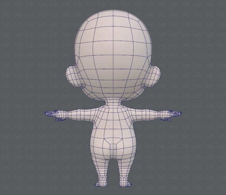 Baby V01 Low-poly 3D model_13