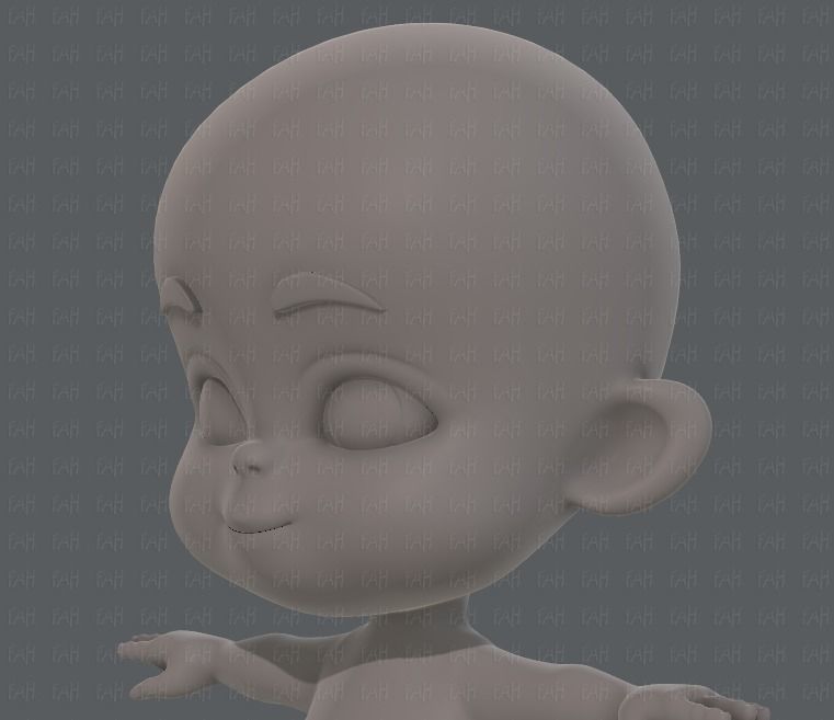 Baby V01 Low-poly 3D model_24