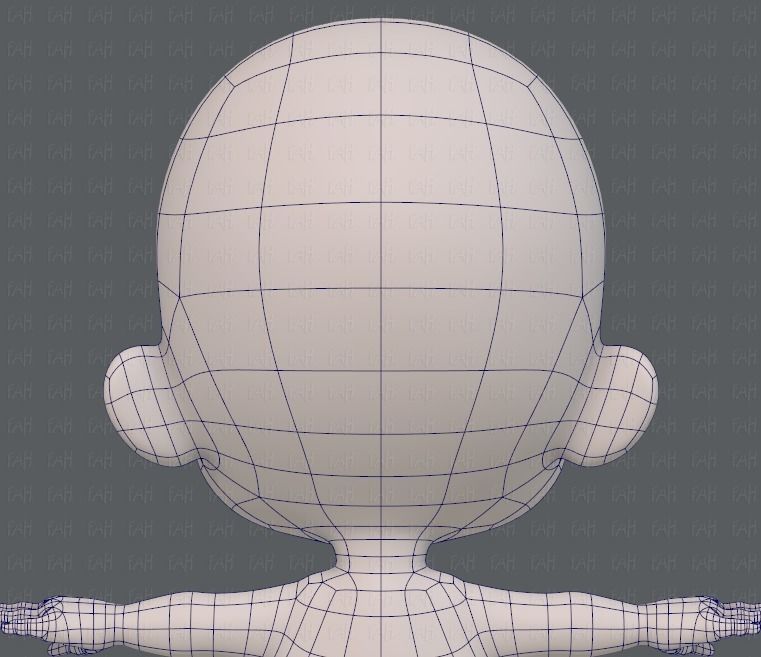 Baby V01 Low-poly 3D model_29