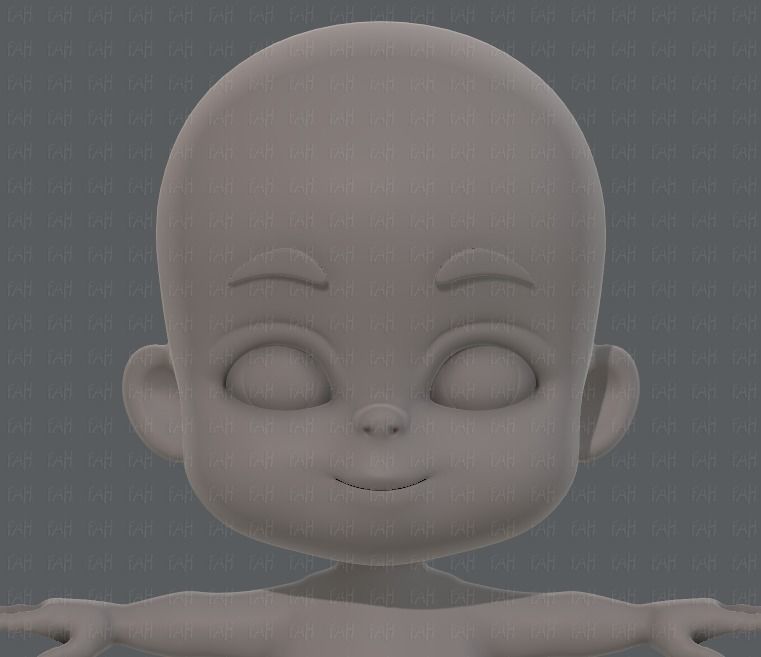 Baby V01 Low-poly 3D model_17