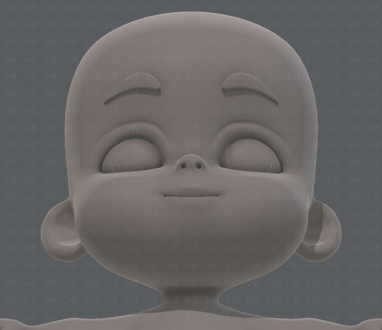 Baby V01 Low-poly 3D model_43