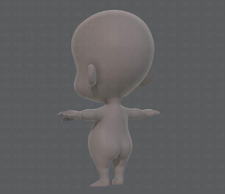Baby V01 Low-poly 3D model_6