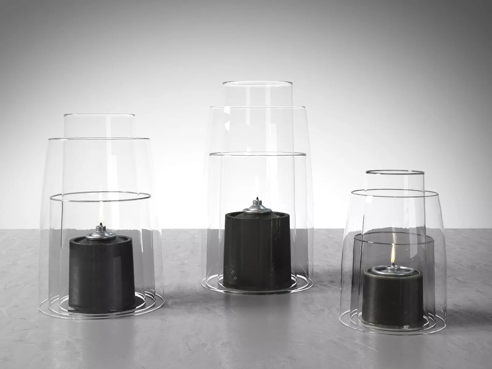 Deborah Ehrlich Pewter Hurricane Lanterns 3D model